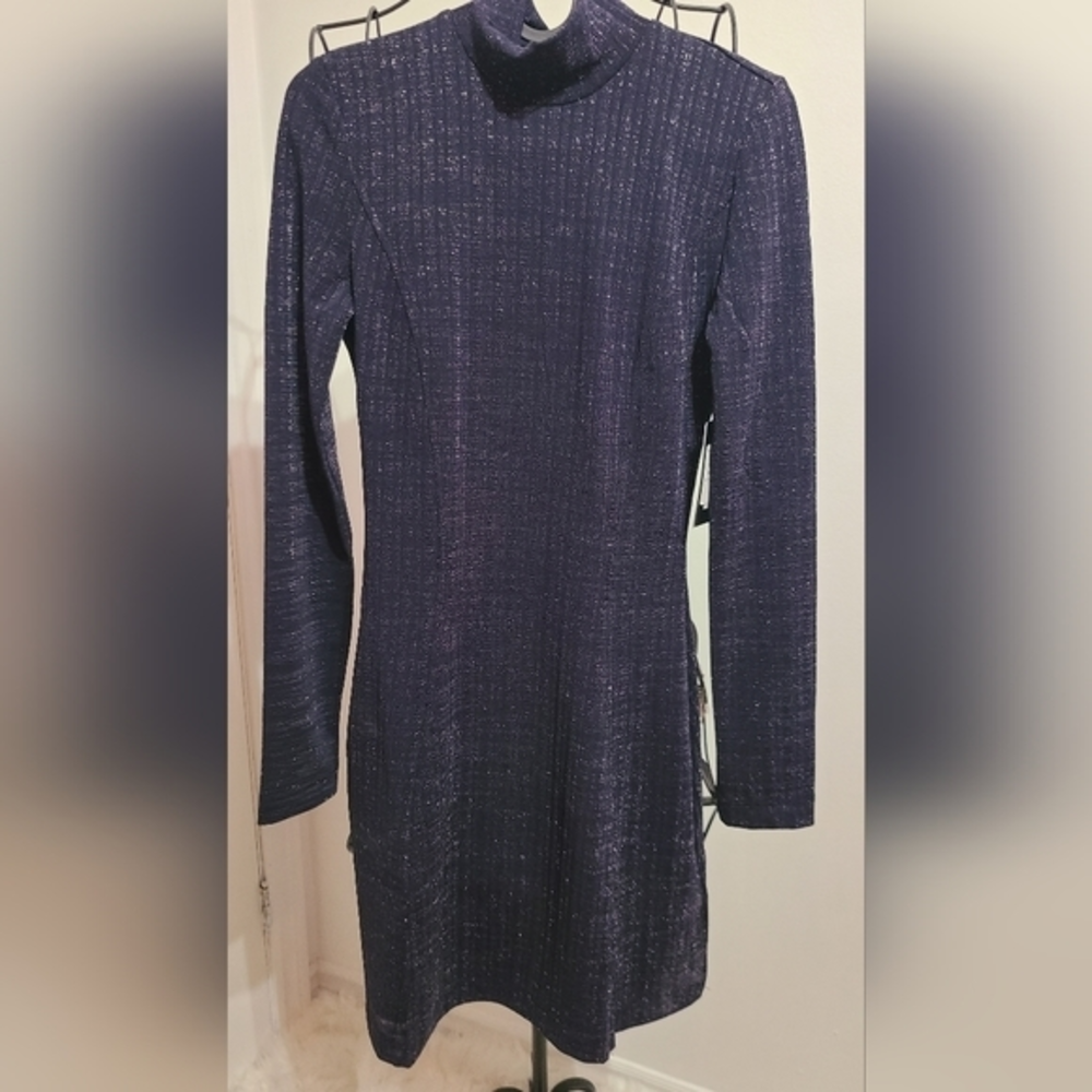 NWT Guess‎ mockness blue mini dress